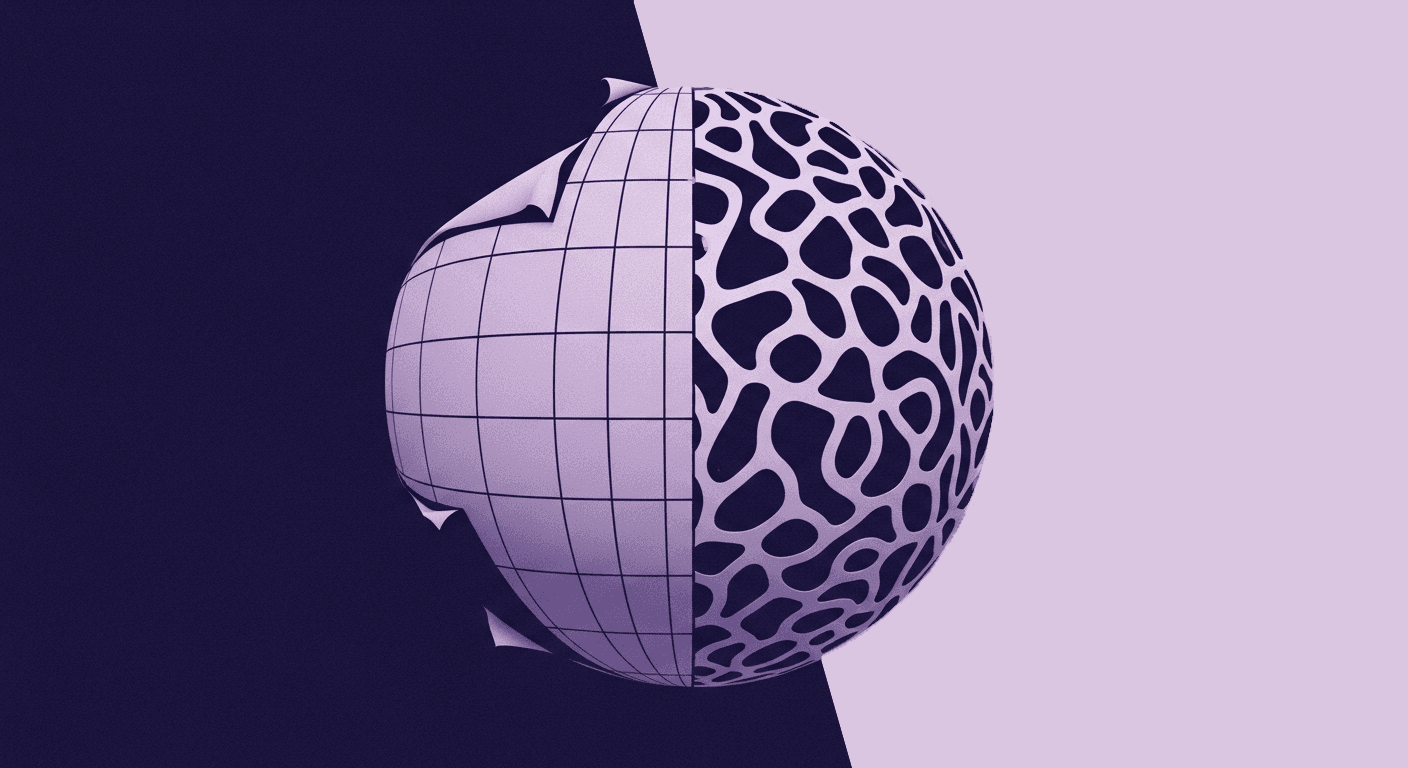 Why 360 Environment Textures Are the Future of Gaming Immersion The image shows a sphere transitioning from outdated to modern texturing techniques, illustrating the transition discussed in the article about evolving from traditional to procedural texturing methods.