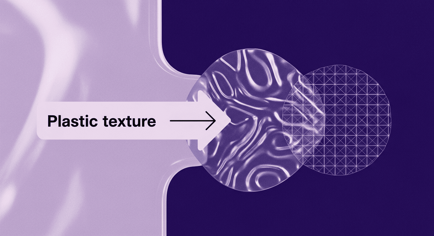 Decode Plastic Material Texture: The Team Language That Prevents Costly Manufacturing Mistakes An abstract illustration showing an arrow labeled Plastic texture pointing toward two magnified, overlapping circles. One circle has a swirling, rippled texture, and the other has a precise grid pattern. This symbolizes the need for clear communication and precision in defining plastic surface finishes during the manufacturing pipeline.